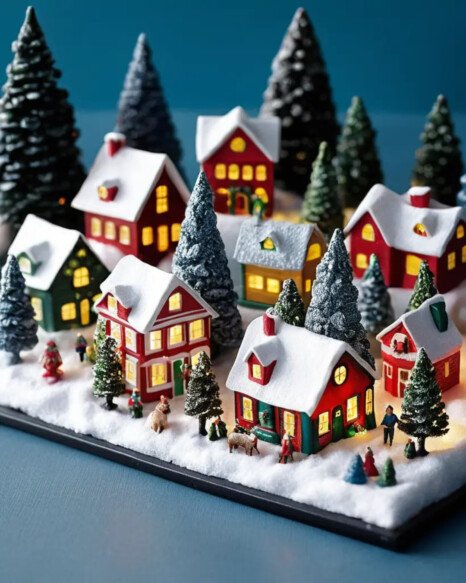 Miniature Christmas Village Accessories