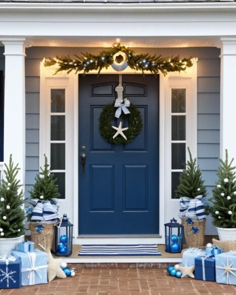 Nautical Blue Christmas Accents