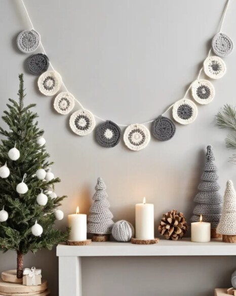 Nordic-Inspired Crochet Garland