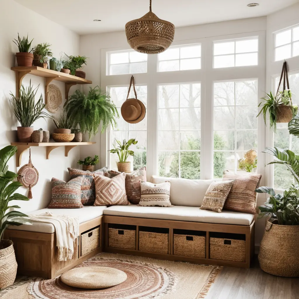 Open Shelving with Cozy Seating