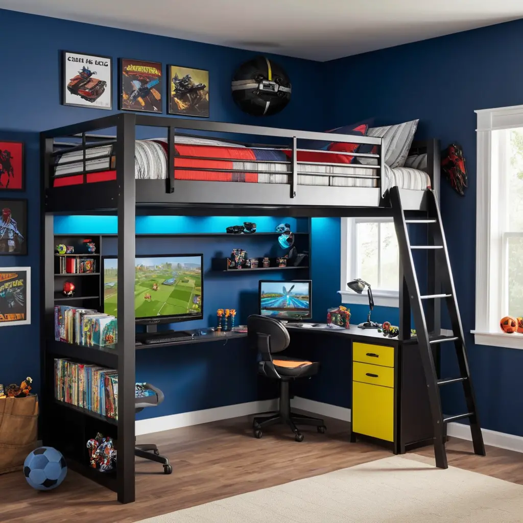 Opt for a Gaming Loft Bed