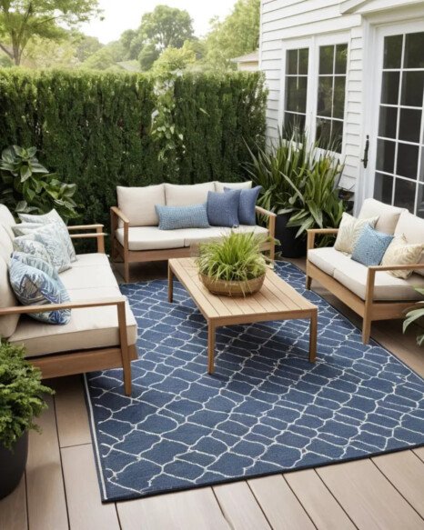 Outdoor Rug and Plant Combo