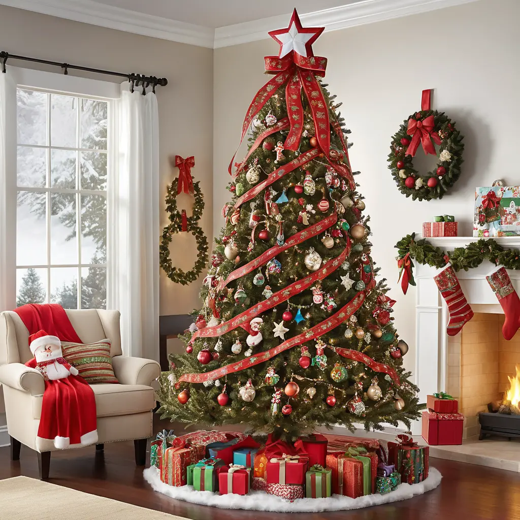 Patterned Ribbons with Holiday Icons