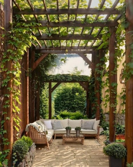Pergola with Climbing Vines