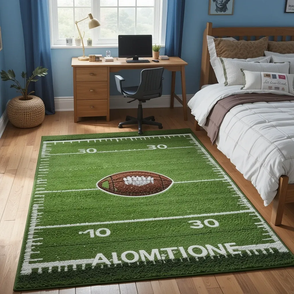 Personalized Goal Line Rugs