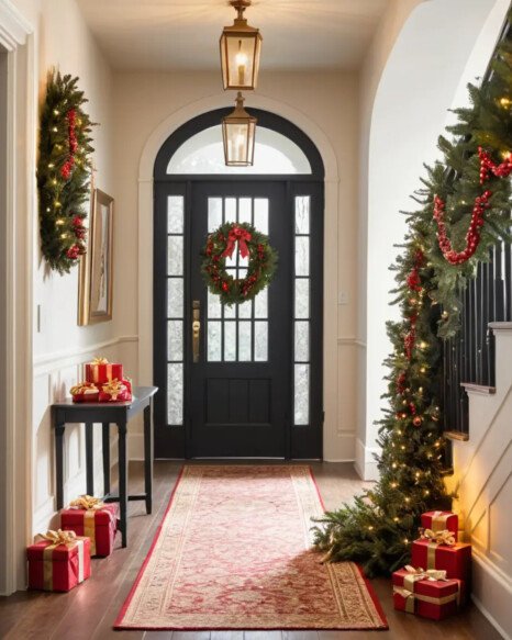 Pine Garland with Lights