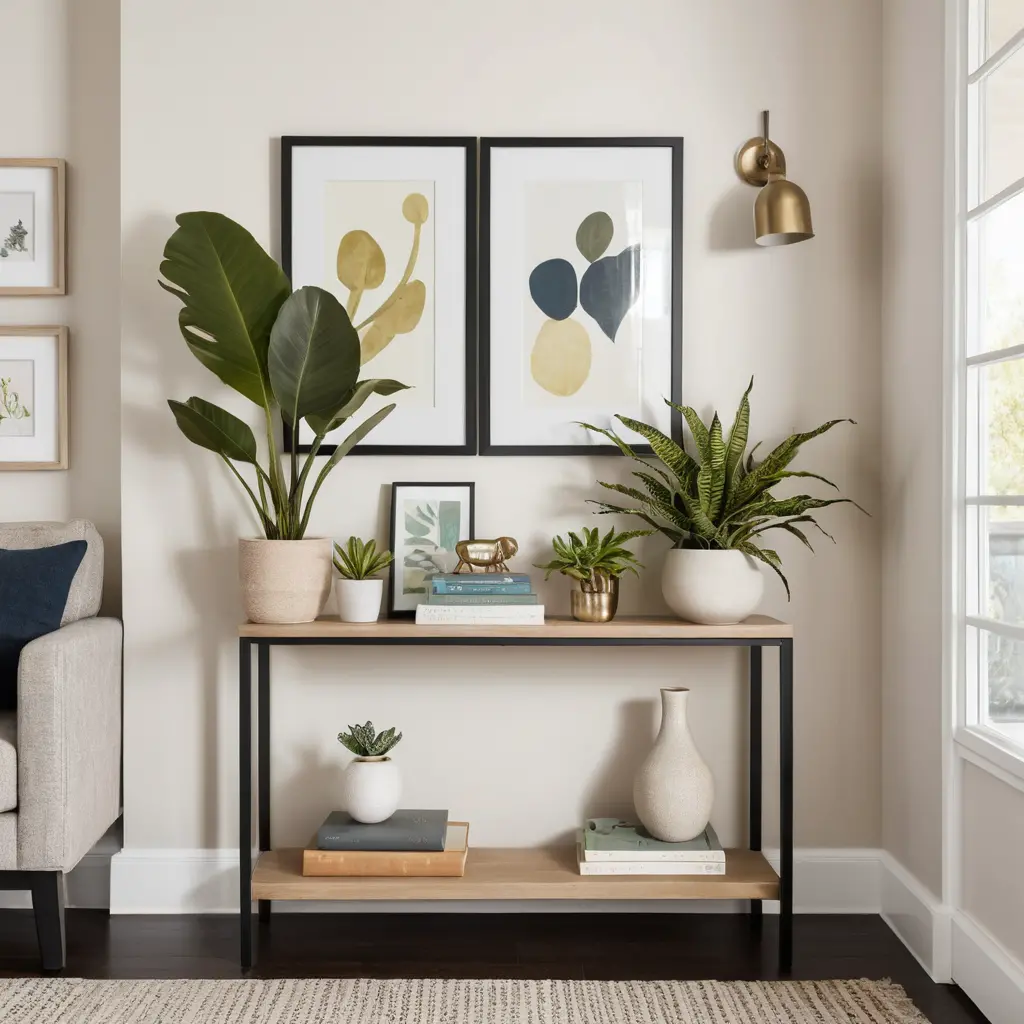 Place a Console Table Behind the Sofa