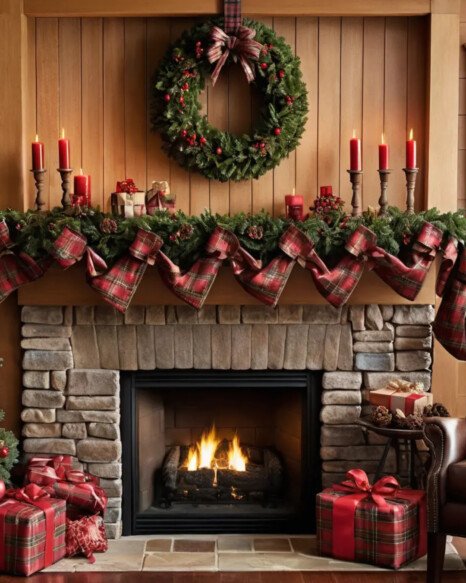 Plaid Ribbon Garland