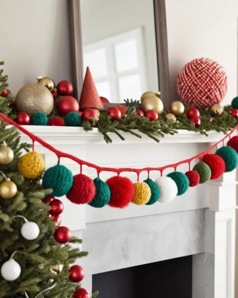 Pom-Pom and Crochet Bead Combo