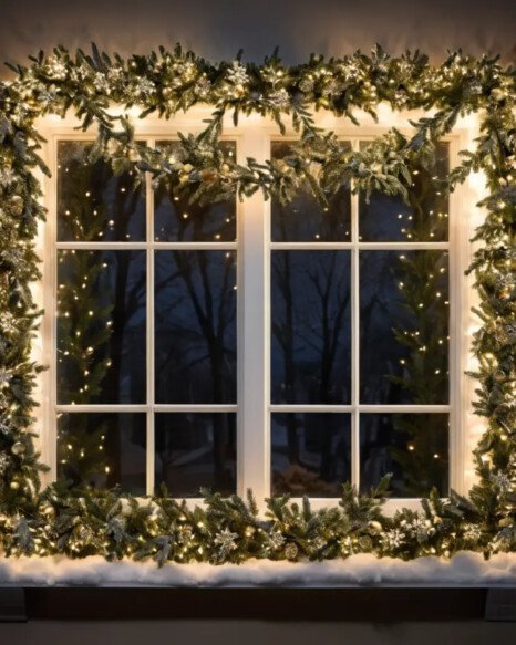 Pre-Lit Garlands for Windows