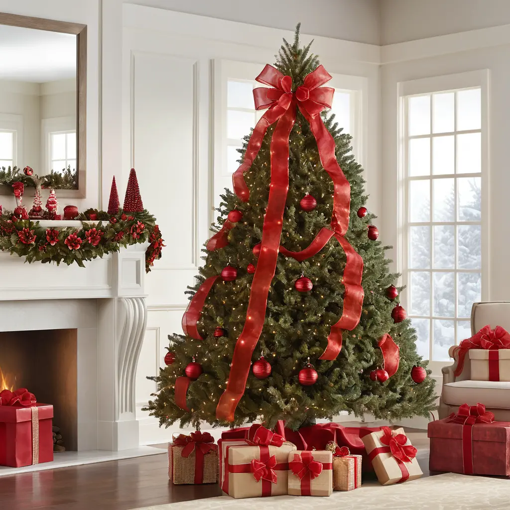 Red Organza Bows for a Soft Glow