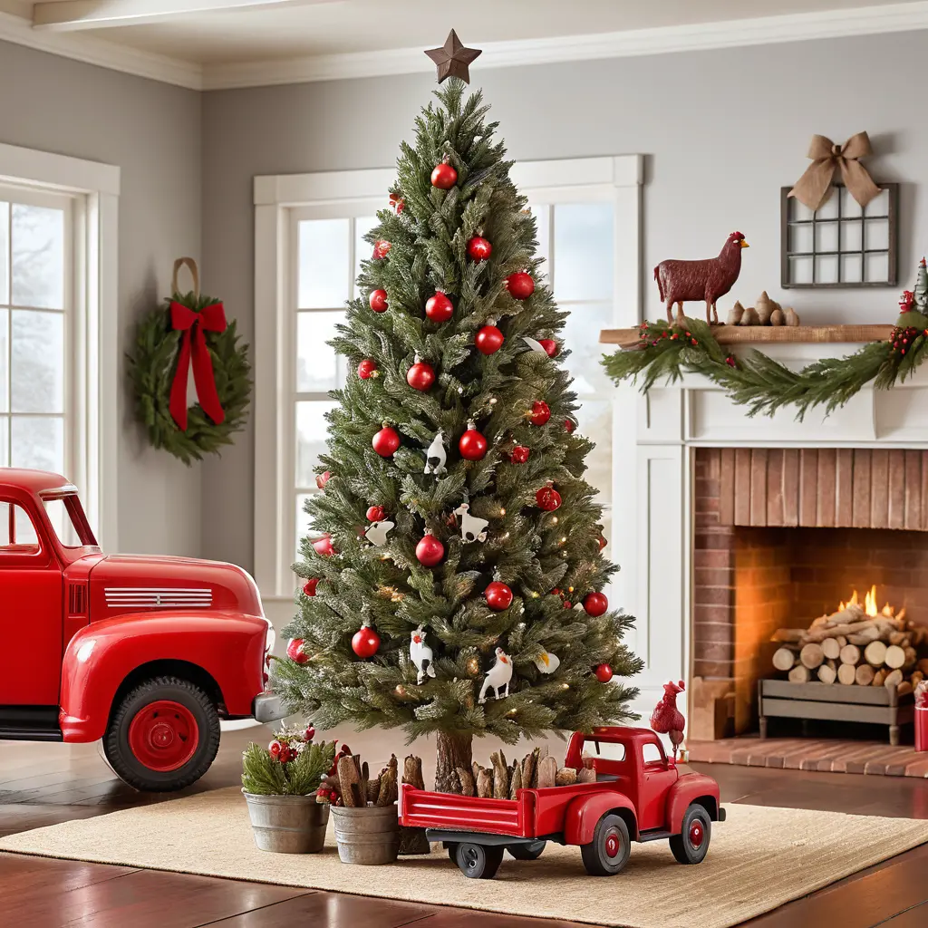 Red Truck and Farm Animals Theme