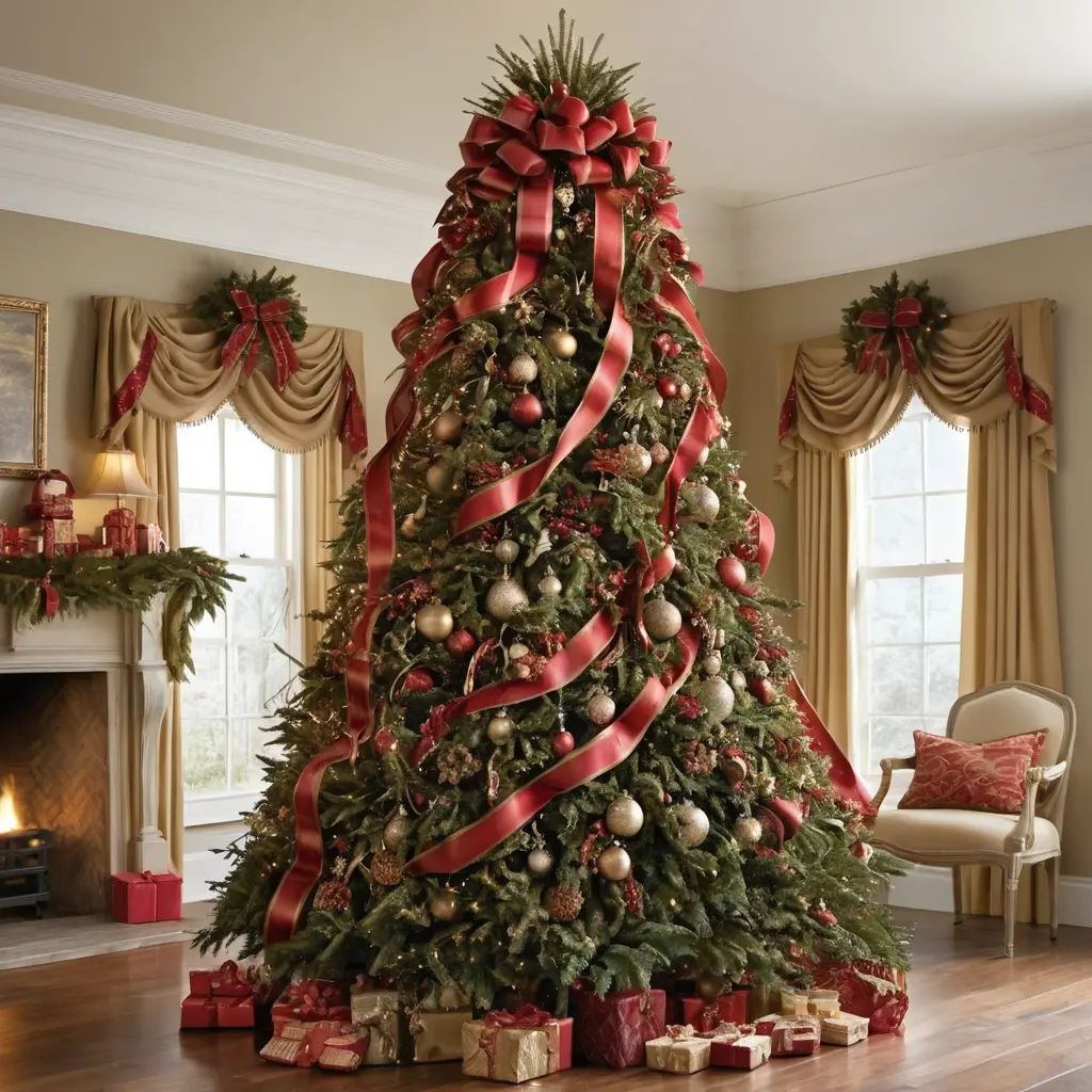 Ribbon Swags for a Full, Lush Tree