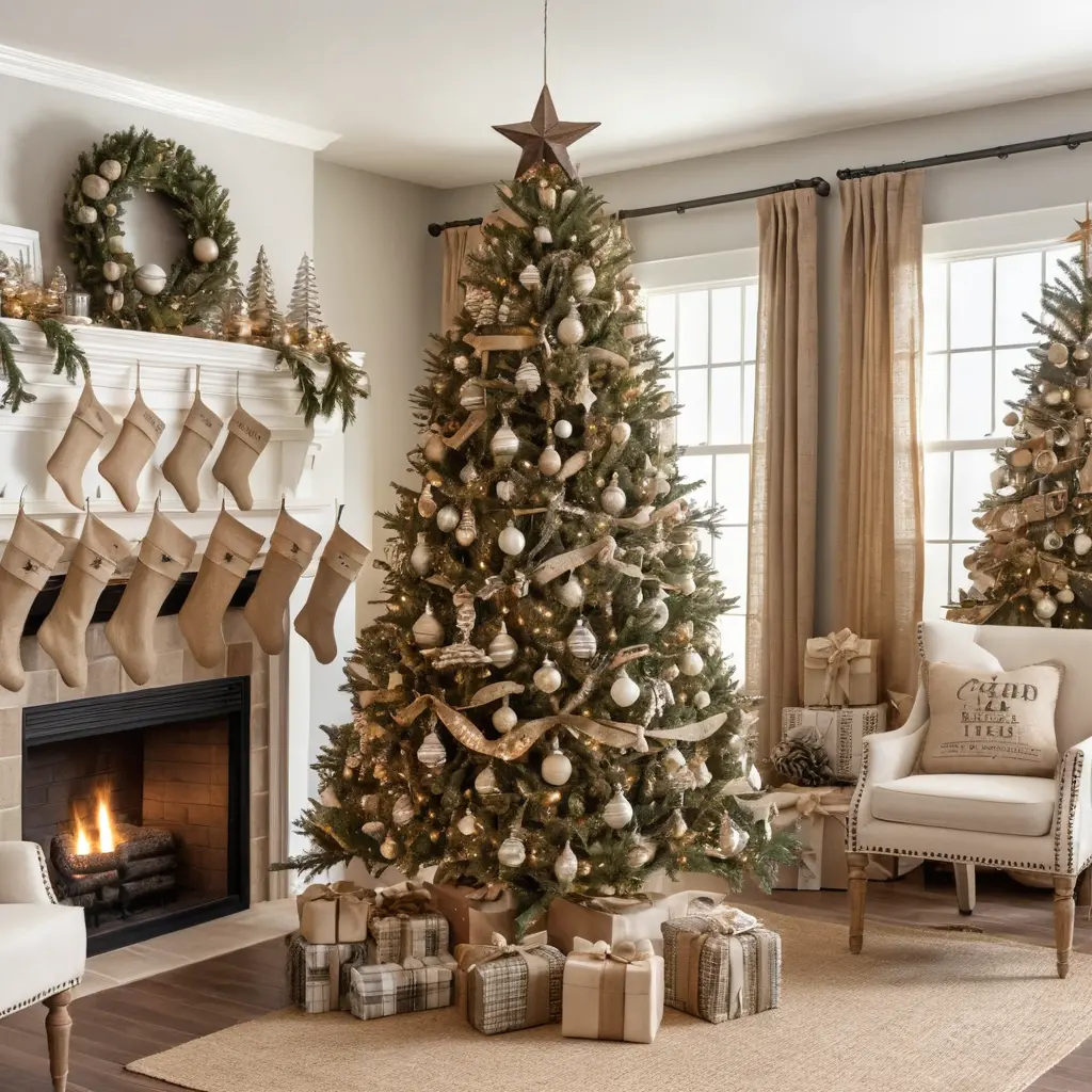 Rustic Farmhouse with Burlap Accents