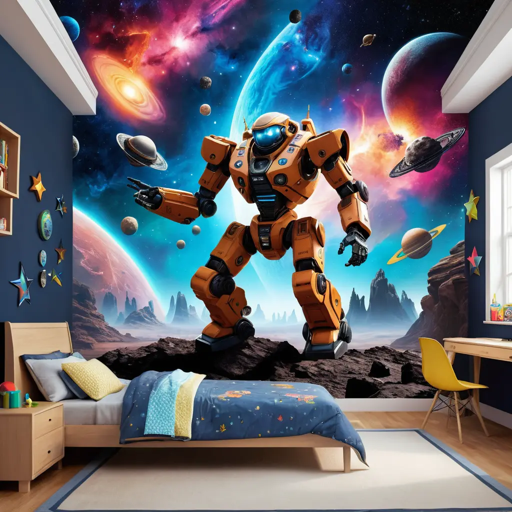 Space Robot Mural