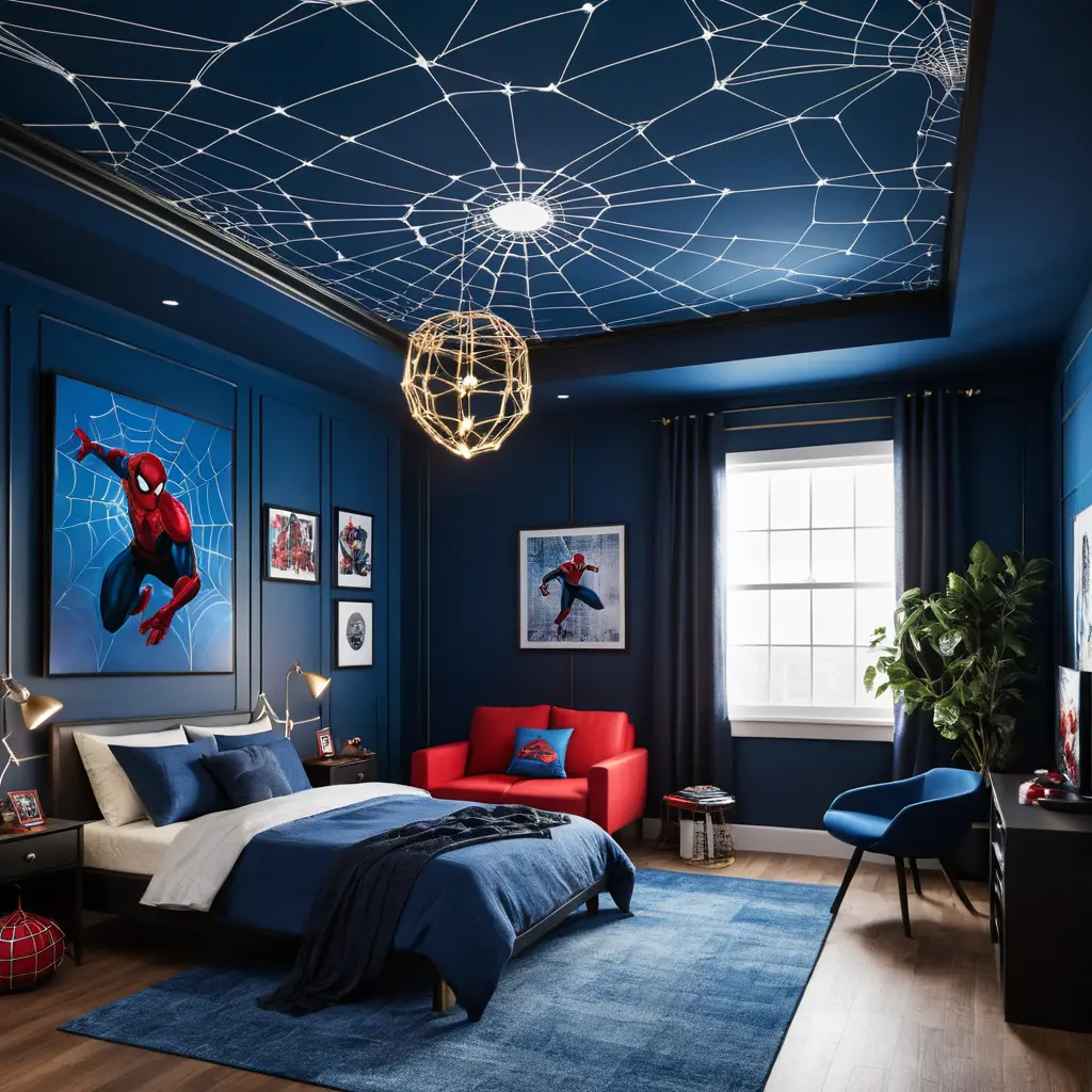 Spider-Man Webbed Ceiling Decor