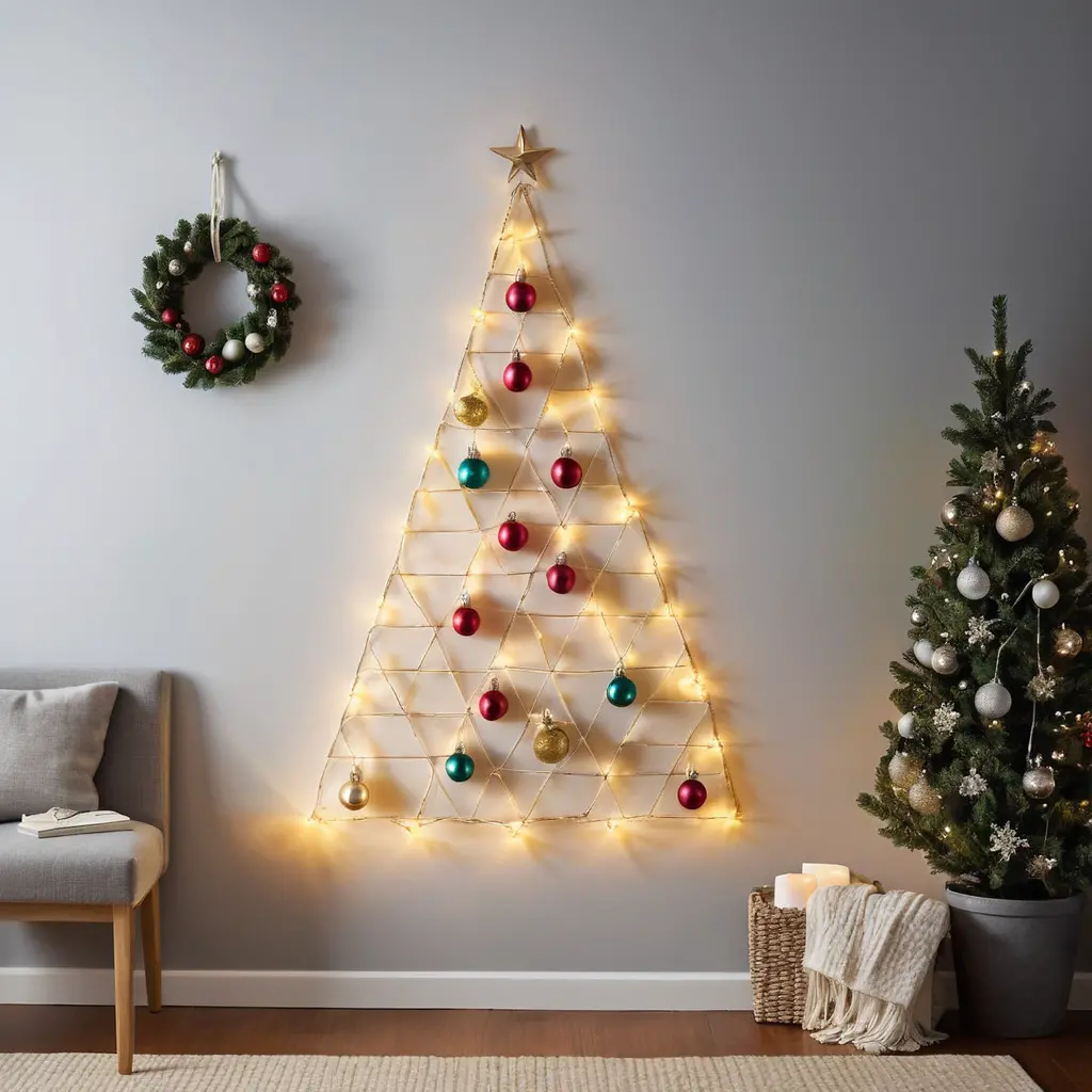 String Light Wall Trees