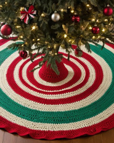 Striped Crochet Skirt