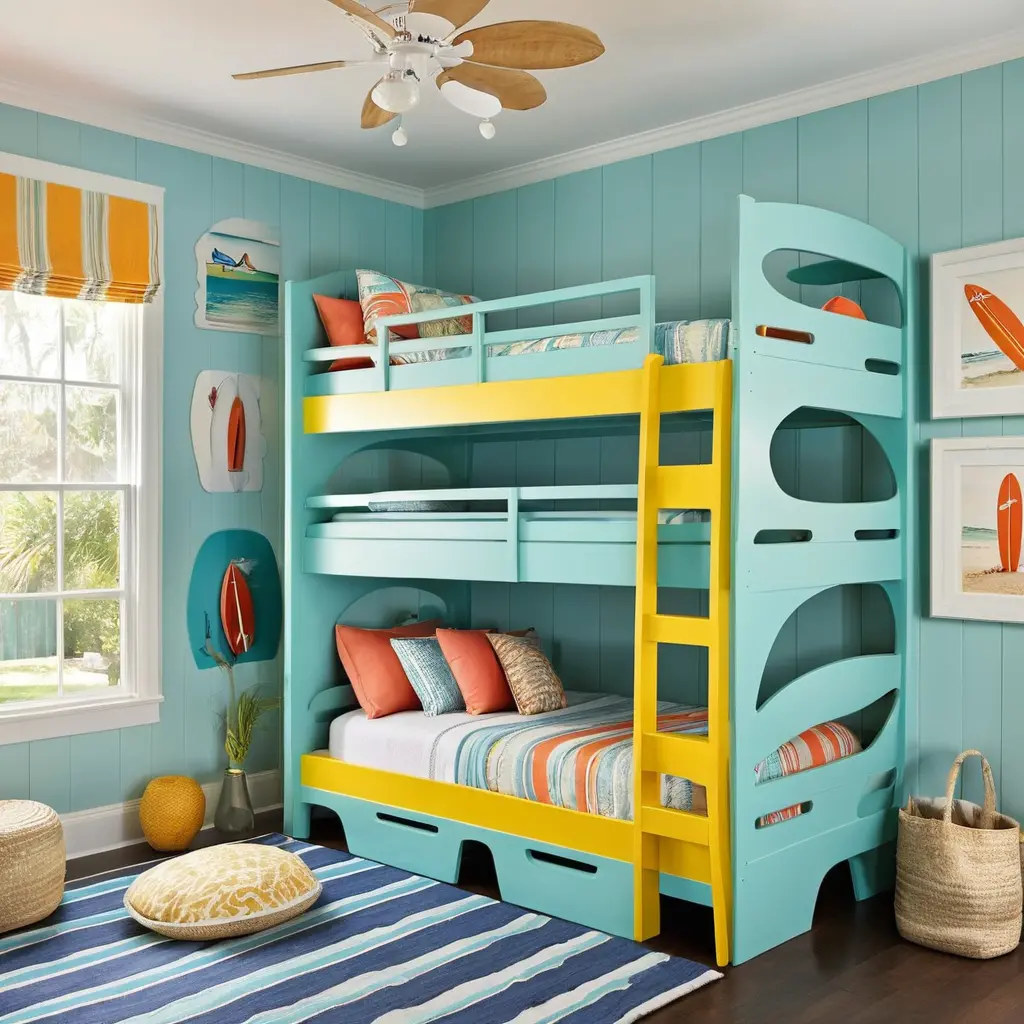 Surfboard-Inspired Bunk Beds
