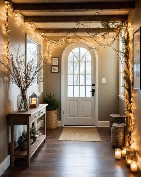 Tree Branches with String Lights