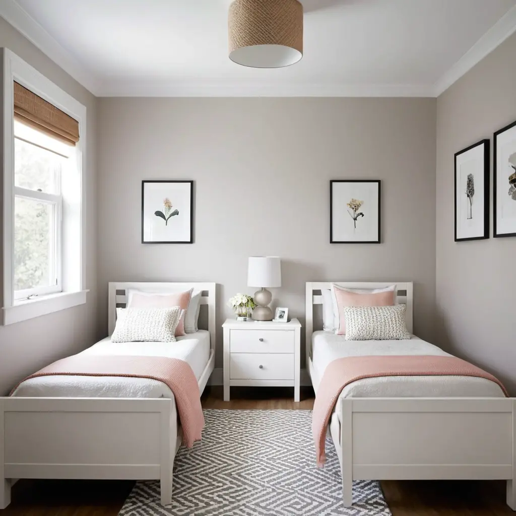 Twin Beds with Slim Frames
