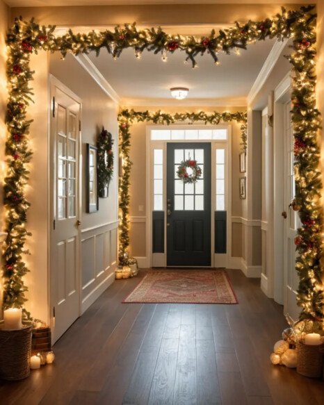 Twinkling Fairy Lights Along the Walls