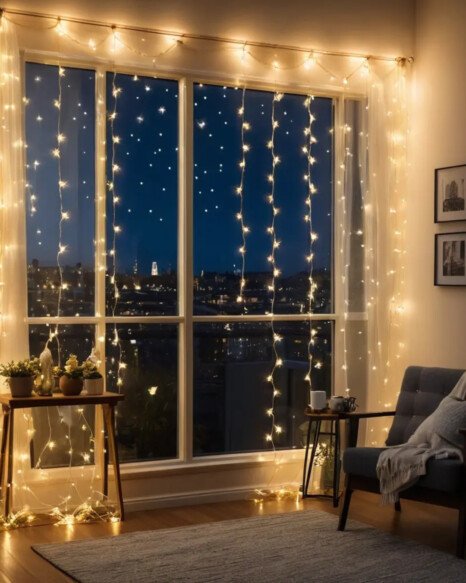 Twinkling LED Curtain Lights