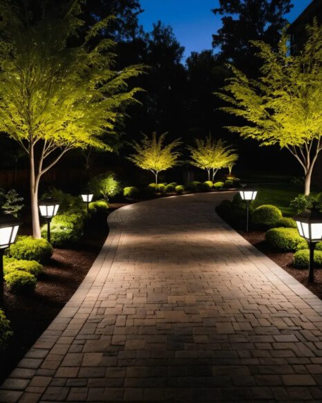 Uplighting for Landscape Features