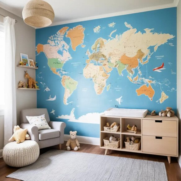 World Map Wall