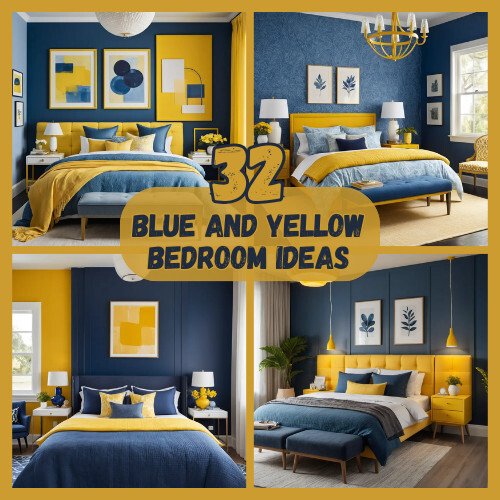 32 Blue and Yellow Bedroom Ideas