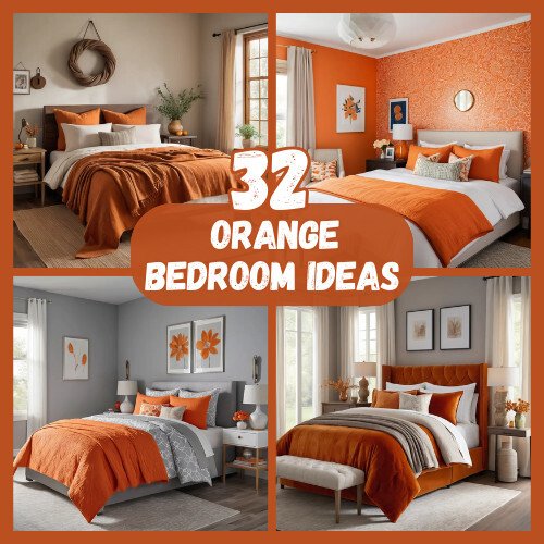 32 Orange Bedroom Ideas
