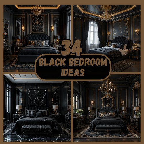 34 Black Bedroom Ideas