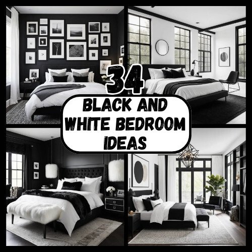 34 Black and White Bedroom Ideas
