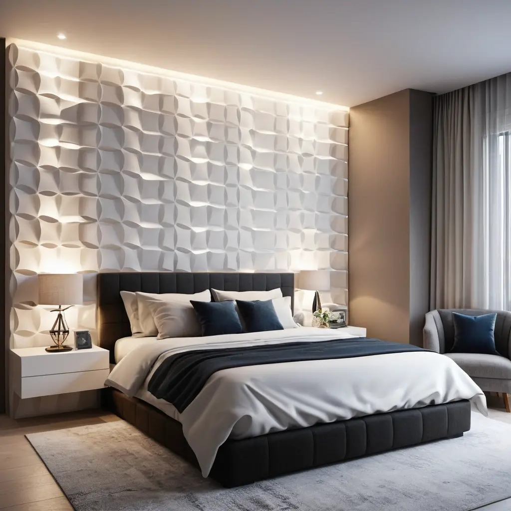 3D Wall Panels with LED Lighting
