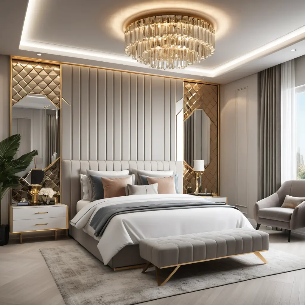 3D Wall Panels with a Mirror Finish for Glam