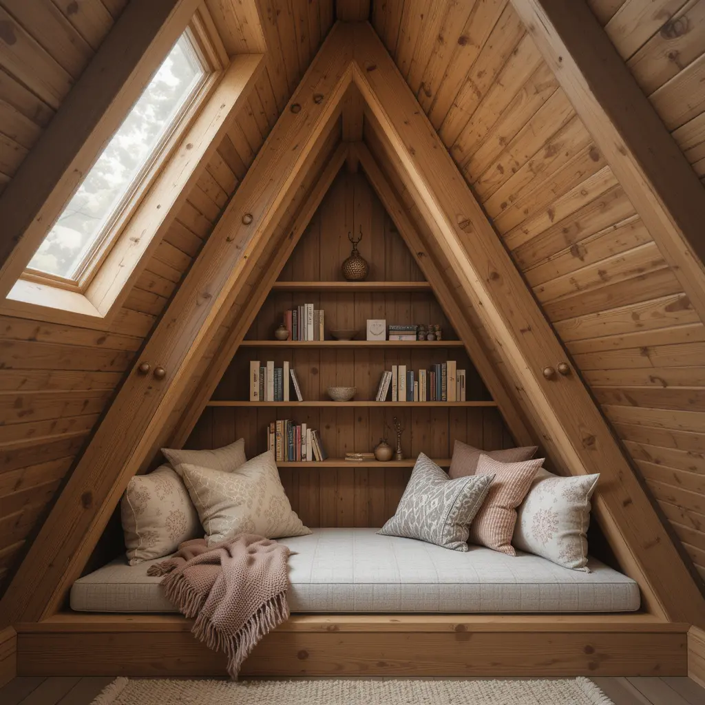 A Frame Wooden Reading Nook