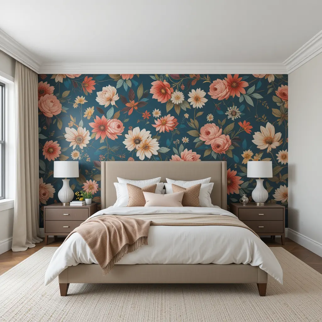 Accent Wall with Wallpaper