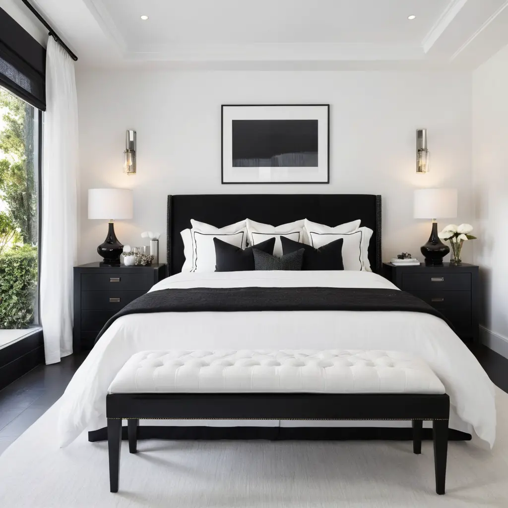 Add a White Bench at the Foot of the Bed