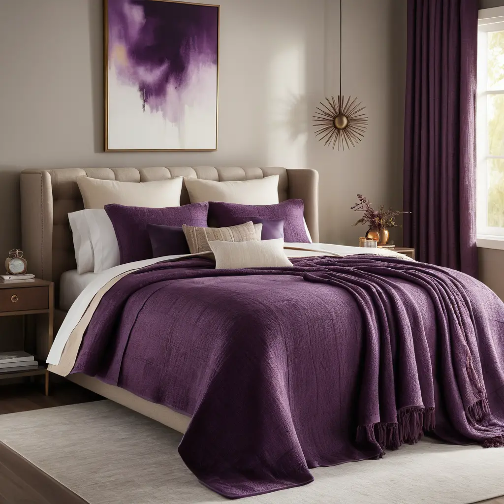 Amethyst-Colored Throw Blanket