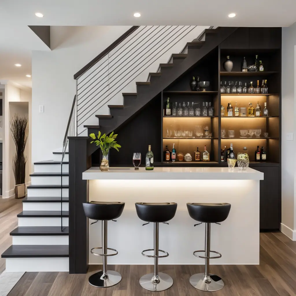 Bar Area Under the Stairs