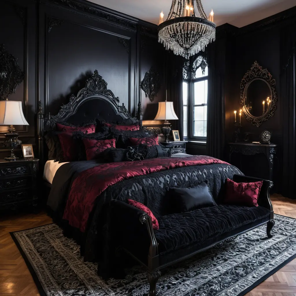Black Lace Bedding