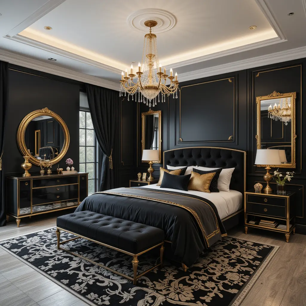 Black and Gold Accents