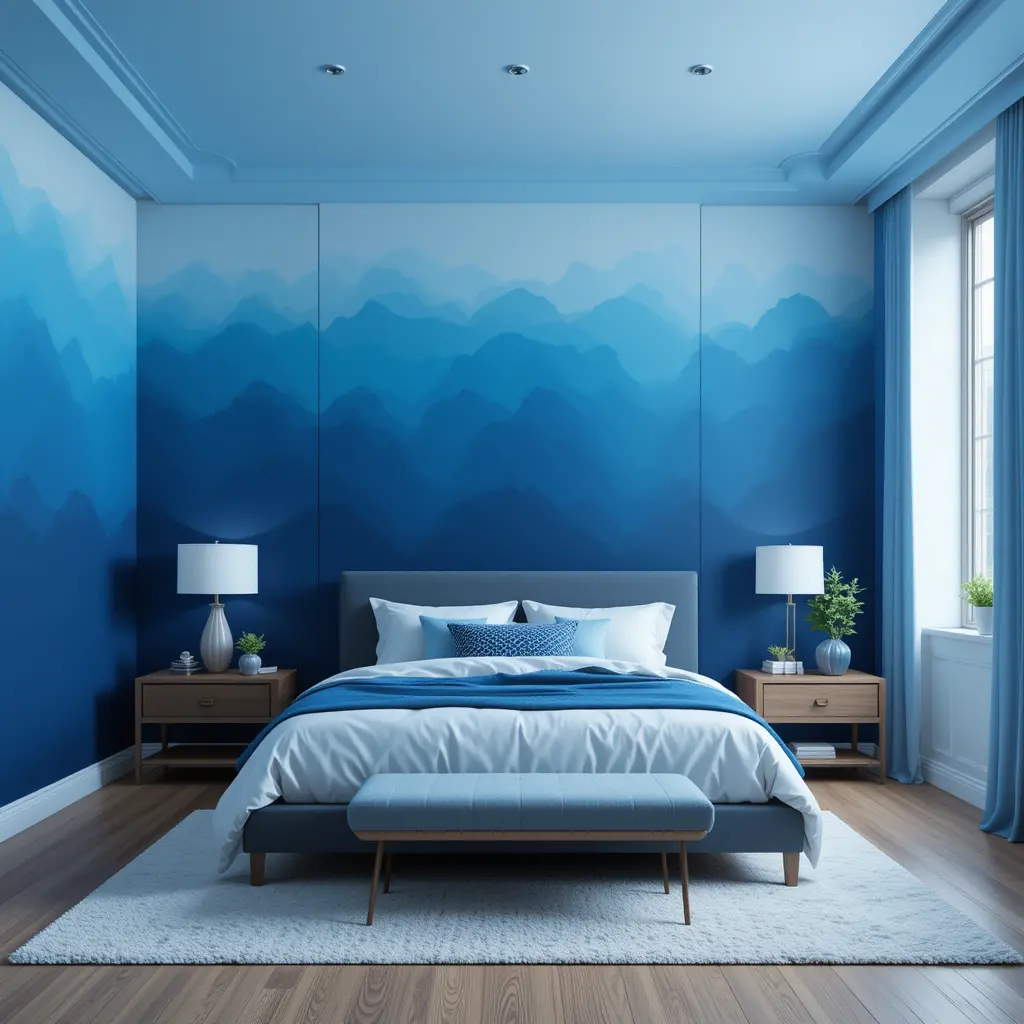 Blue Ombre Walls