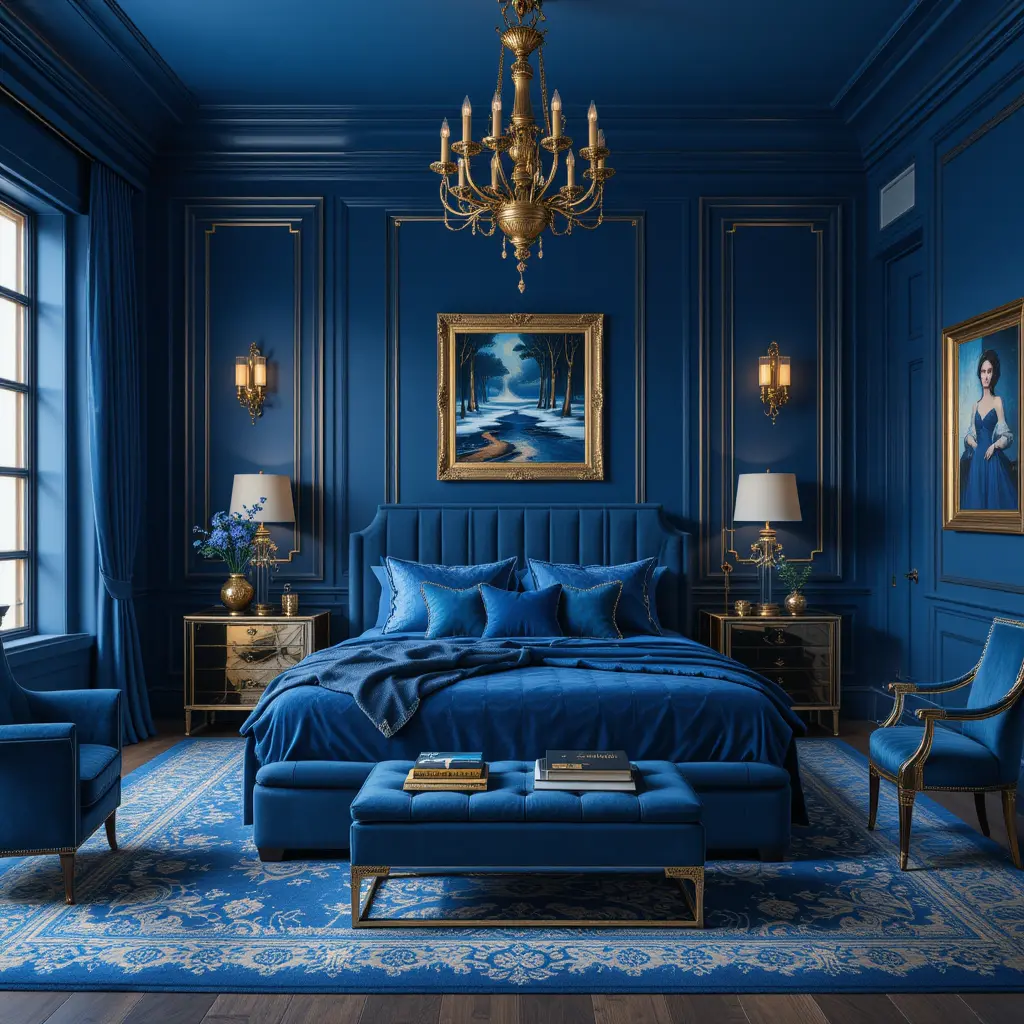 Blue and Gold Elegance