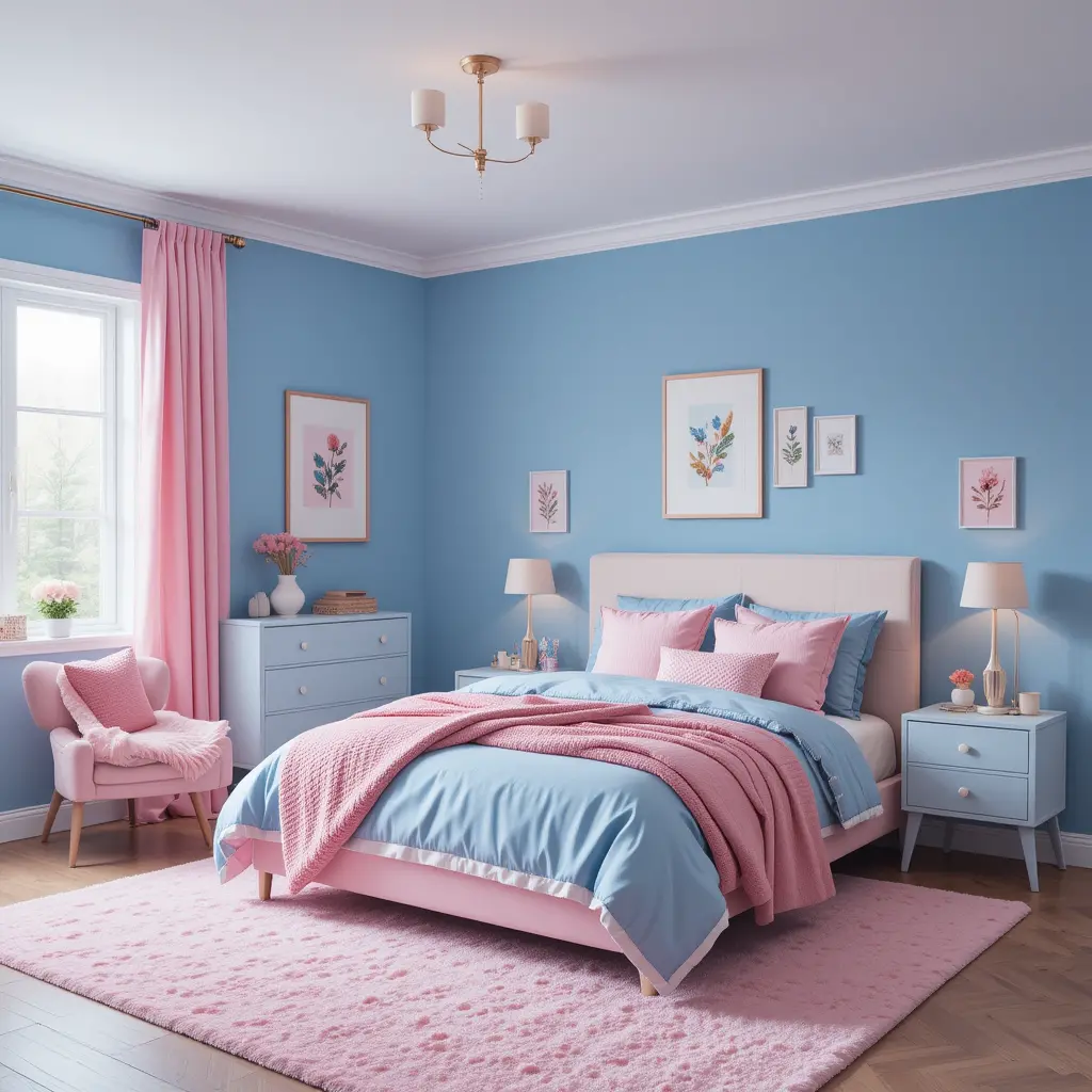 Blue and Pink Color Scheme