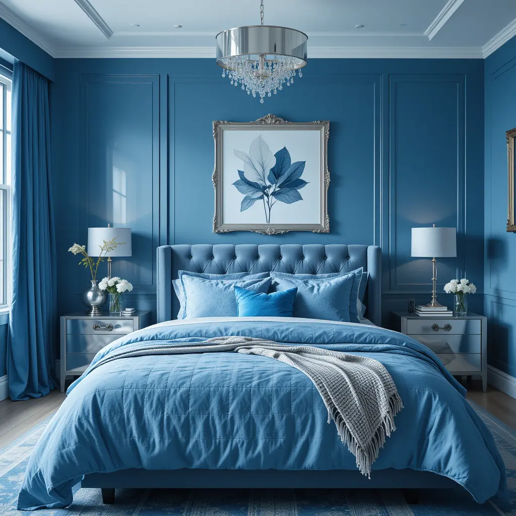 Blue and Silver Accents