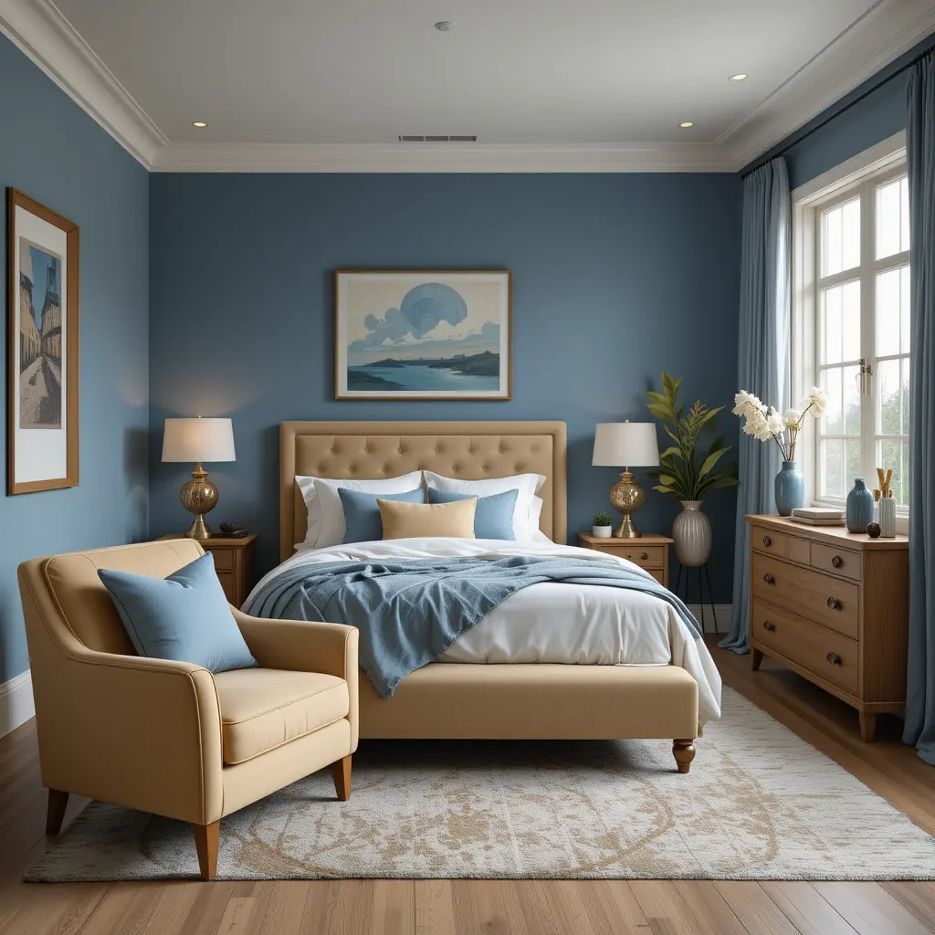 Blue and Tan Color Scheme