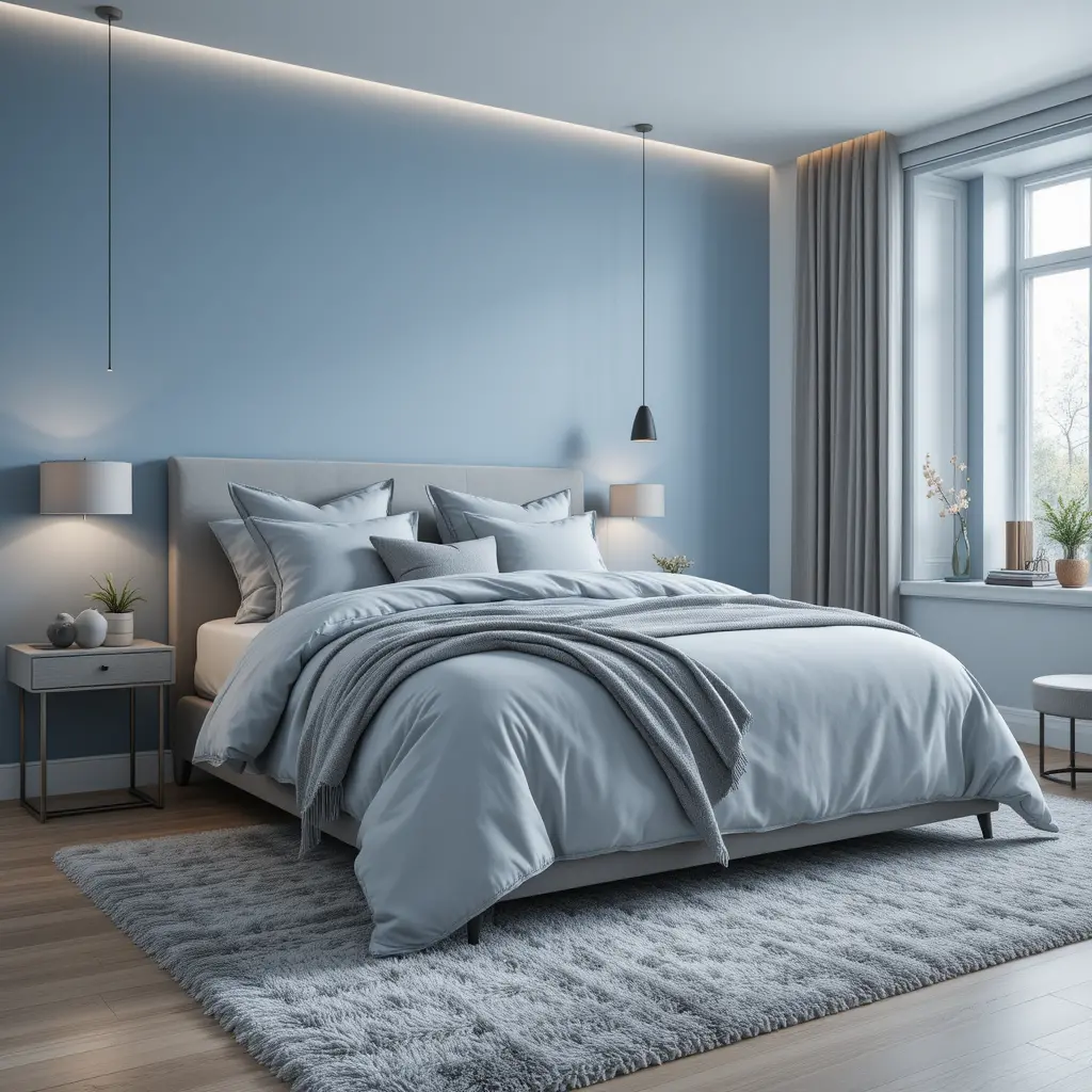 Blue with Gray Accents