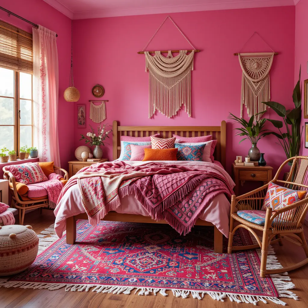 Boho Pink Bedroom