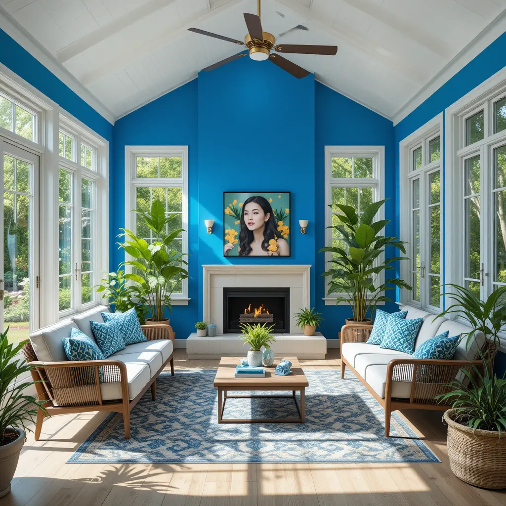 Bold Blue Statement Walls